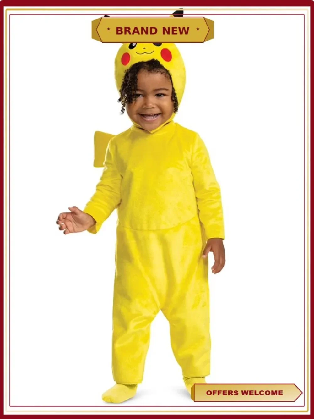 Pikachu Toddler Costume Boys Girls Halloween Jumpsuit 2T